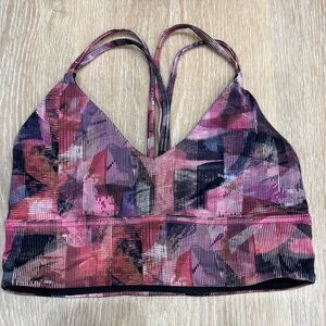 Lululemon Pink and Black Bra size 6